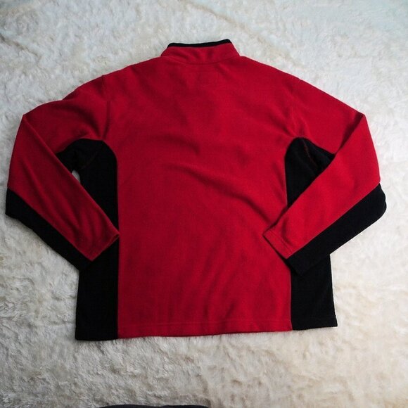 NordicTrack Red/Black Fleece Qtr Zip Large - Picture 2 of 6